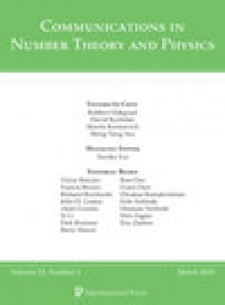 Communications In Number Theory And Physics雜志